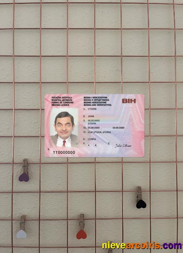 Bosnia and Herzegovina driving license version 2 photolook